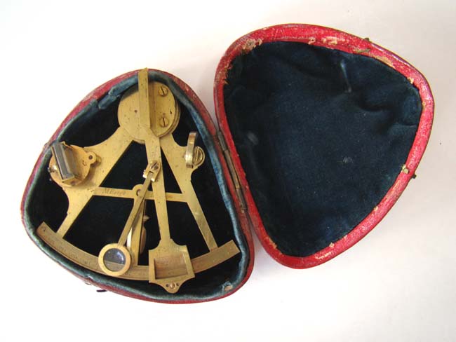 An EXTREMELY RARE cased miniature SEXTANT by Matthew Berge, London circa 1810